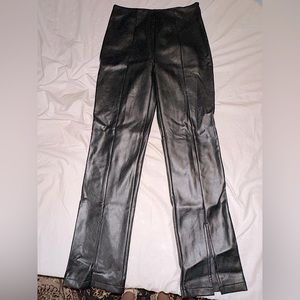 4th & Reckless faux leather split front pants